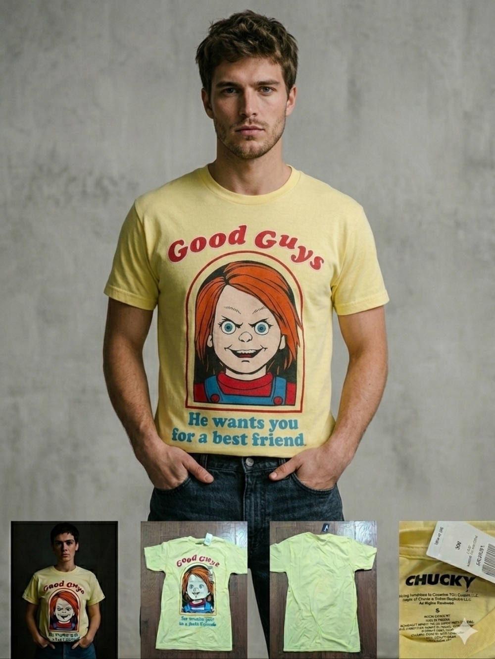 Chucky "Good Guys" Graphic T-Shirt | Child's Play Official Merch Size S NWT